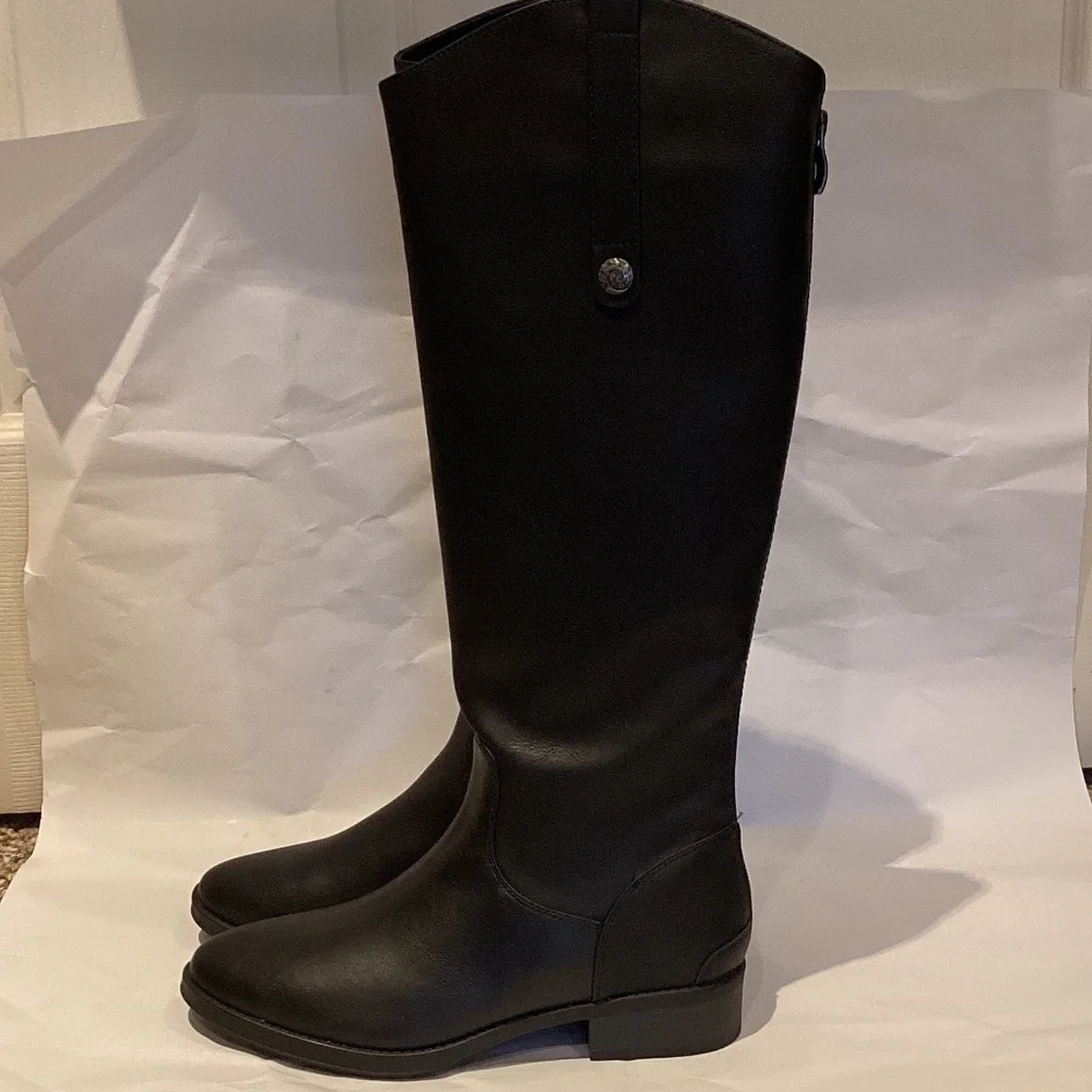 Xappeal women’s Emery knee high faux leather black riding boots US 6.5 - Picture 1 of 16